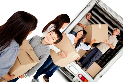 Professional movers handling a flat relocation in Chiswick