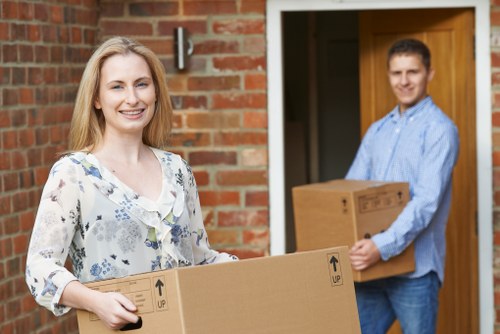 Unpacking boxes and organising a new home in Chiswick