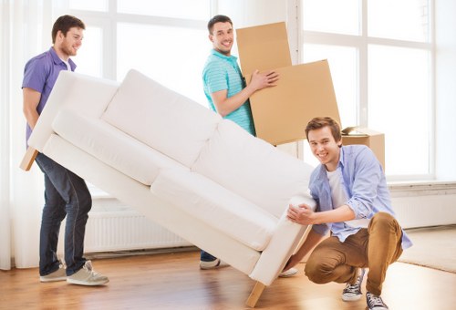 Fragile belongings carefully packed for safe relocation in Chiswick