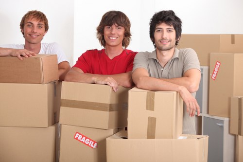 Careful packing materials for a house move in Chiswick