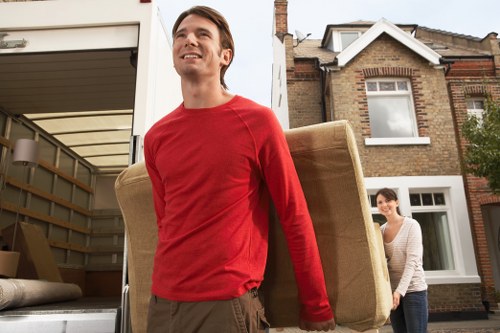 Checklist and packing materials prepared for a move in Chiswick